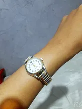 Reloj de cuarzo Vintage para hombre y mujer, pulsera elástica de oro y plata, de negocios, para parejas, para fiesta y oficina, 1 Uds.