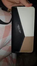 Cartera de cuero con diseño geométrico de lujo para mujer, monedero de Cremallera larga con diseño de borla, monedero femenino