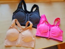 Sujetador deportivo con Push-Up y cremallera para mujer, ropa interior transpirable a prueba de golpes para gimnasio, Fitness, atletismo, correr, Yoga, Tops deportivos Bh