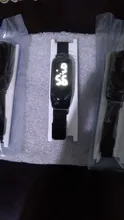 Relojes magnéticos digitales LED para mujer, pulsera de oro rosa, reloj de pulsera de cuarzo, femenino