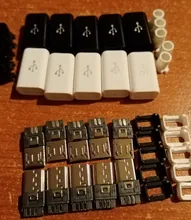 Male Plug Connectors-Charger Usb-Tail-Charging-Socket Micro-Usb Black 5PIN Welding-Type