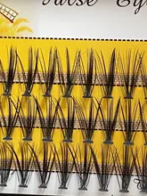 Chic mechones de extensiones de pestañas individuales naturales efecto de volumen 3D profesional conjunto de pestañas postizas maquillaje cilios