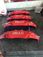 4 Uds frente pinza de freno trasero cubre 3D de aluminio de estilo de coche Universal de Metal Kit de cubierta de calibre de la rueda de modificación, Decoración