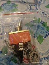 Miniature Switch-Cap Toggle-Switches Waterproof 15A/250V E-TEN1322 1PCS Orange On-Off-On