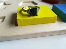 Huitan-anillo cuadrado azul con cuatro garras para mujer, diseño Vintage, Circonia cúbica de lujo, joyería femenina, anillos de boda