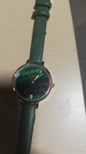 Gaiety Tpp-Reloj de pulsera para mujer, con esfera verde, con taladro de agua, joyería femenina, informal, de cuarzo negro