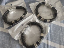 Pulsera de cuero Retro Para hombre y mujer, pulseras trenzadas Vintage en marrón y negro, regalo de fiesta, joyería, brazaletes de cierre magnético 2020