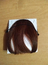 Flequillo postizo de pelo sintético con Clip, extensión de cabello, flequillo de aire, negro y marrón