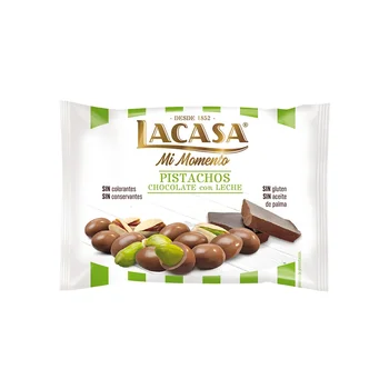 Lacasa pistachio Chocolate milk · 25g.
Lacasa pistachio Chocolate milk · 25g.