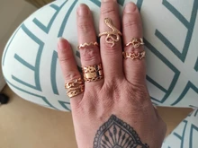 Tocona 10 unids/set flores rosa anillo de oro conjuntos para los hombres y las mujeres encanto estrella hueco geométrico serpiente joyería Bohemia regalo 15840