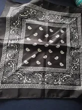 Pañuelo cuadrado de algodón para mujer, Bandana moderna de 55cm x 55cm para la cabeza, turbante Rock para niña, diademas para el cabello Accesorios