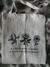 Bolso de compras Harajuku sin lluvia para mujer, bolsa de mano de lona estampada con flores, de gran capacidad