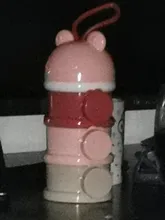 Caja portátil de almacenamiento de alimentos para bebé, oso antiniebla DE 3/4 capas, caja de polvo de leche de cereales esencial con apertura lateral, recipiente para aperitivos para bebés pequeños