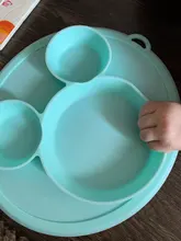 Platos tipo tazón alimentación de bebé, plato de silicona integrado para niños, platos de Silicagel para bebés