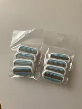 Soporte para afeitadora + 4 Uds. De cabezales de maquinilla de afeitar para mujer, conjunto de hojillas, afeitadora de línea de Bikini, herramientas de repuesto para la cabeza