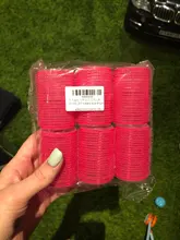 6 unids/set gran auto agarre rodillos del pelo se aferran cualquier tamaño DIY rizadores de cabello Color al azar DIN889