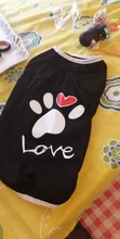 Chaleco con diseño de amor para perro, camiseta suave con estampado de pata de perro, accesorios para cachorro, ropa para mascotas