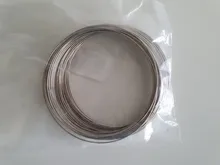 Memoria de alambre brazaletes de cuentas de acero componentes redondo color plata 5,5 cm(2 1/8 ) Dia, 50 Loops