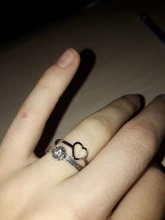 CACANA Acero inoxidable Luckyoverflow mejor amigo nueva moda Color oro en forma de corazón anillos de boda para mujer joyería regalo W41