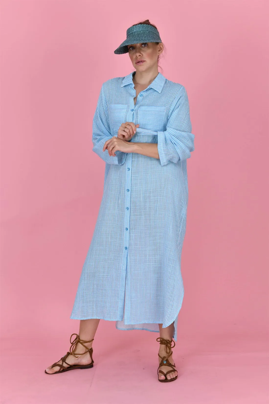 Striped Patterned Long Viscose Shirt Dress With Pocket 2022 New Fashion Women's Clothing 8 Different Color Options
Striped Patterned Long Viscose Shirt Dress With Pocket 2022 New Fashion Women's Clothing 8 Different Color Options