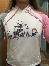 Julie and The Phantoms-Sudadera recortada para mujer, sudaderas con capucha Harajuku para mujer, Tops de retales para mujer, Tops cortos con capucha de gran tamaño