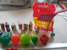 Caja registradora con carrito de la compra para niños, juguete para juego de imitación, regalo de cumpleaños