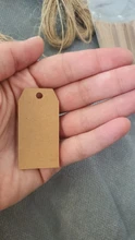 Etiquetas de papel Kraft con agujero para decoración de boda o fiesta, etiquetas de regalo y embalaje colgantes personalizadas, color marrón, 100 Uds.