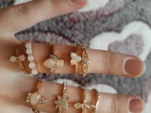 Tocona, 17 unids/set de lujo de cristal claro piedra conjuntos de anillos de boda para hombres y mujeres de la gota de agua flores el sol Geoemtric de joyería 8920