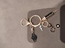 Llavero con letras de A-Z, herramienta médica para médico, estetoscopio, jeringa, mascarilla facial, llavero de regalo médico para enfermera, llavero de recuerdo