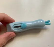 Mini cuchillo de utilidad portátil con forma de nube de conejo, cortador de papel, hoja de afeitar, material de papelería Escolar para oficina