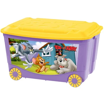 Box for toys on wheels with application "Tom and Jerry" 58x39x33.5 cm (with...
Box for toys on wheels with application "Tom and Jerry" 58x39x33.5 cm (with...
