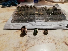 Insertos roscados tuercas, inserto de madera surtido Kit de herramientas, M4/M5/M6/M8 tornillo de muebles insertos perno sujetador (165 uds)