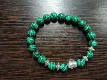 Pulsera con cuentas de pavo real para mujer, abalorio de 6mm/8mm/10mm con cuentas de piedra Natural, pulsera con cuentas de pavo real redondas sueltas para regalo para Amiga