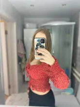 Camisa de Chifón con estampado Floral Vintage para mujer, blusa corta con cuello en V y mangas abullonadas para reducir la cintura, ML640