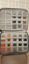 Caja organizadora de relojes de viaje con 18 ranuras para Apple Watch, caja de almacenamiento de correa de reloj, doble capa