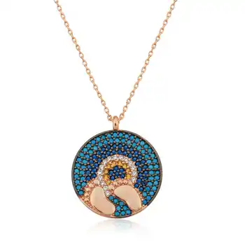 925 sterling Silver The Genres Change Baby Footprint lady necklace
925 sterling Silver The Genres Change Baby Footprint lady necklace