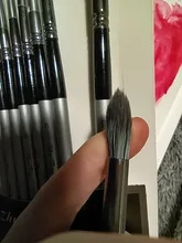 10 artista acuarela pinceles para pintar pincel acrílico plana y Punta Kit de pintura cepillo pluma pincel de Brochas pluma de dibujo de arte pintura de la mano