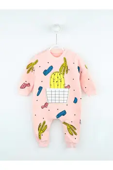 Pink Cactus Pattern Baby Girl Jumpsuit 
Pink Cactus Pattern Baby Girl Jumpsuit