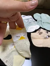 Calcetines finos de malla para bebé recién nacido, 5 par/lote, algodón, informal, dibujos animados