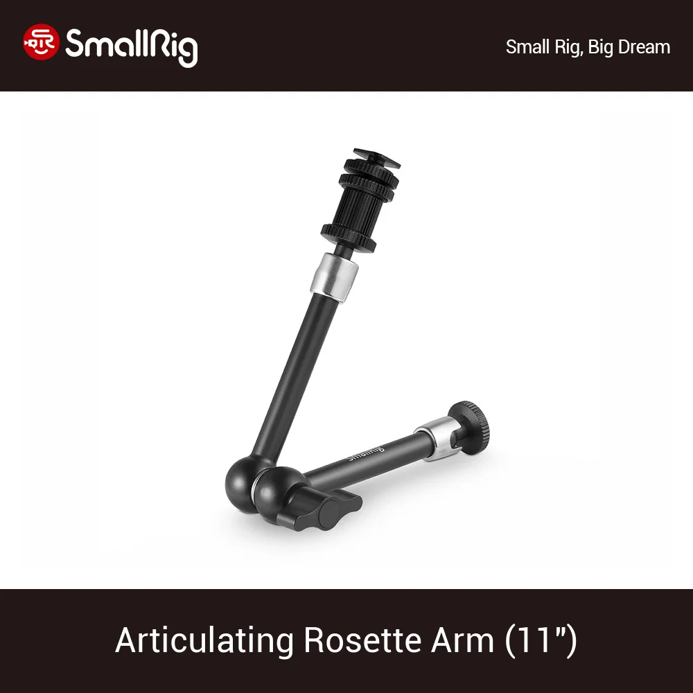 SmallRig 11 Inch Articulating Rosette Arm with Cold Shoe Mount & Standard 1/4"-20 Threaded Screw Adapter Extension Arm -1498
SmallRig 11 Inch Articulating Rosette Arm with Cold Shoe Mount & Standard 1/4"-20 Threaded Screw Adapter Extension Arm -1498