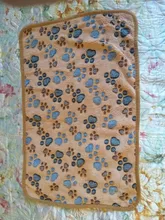 Bonita funda de cama para mascota cálida, pequeña, mediana y grande, pata de toalla, estampado artesanal, gato, vellón para perros, manta suave, suministros de invierno para animales