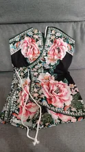 Mono informal con estampado Floral y cuello Halter para mujer, pelele Sexy de verano