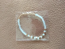 Pulsera elástica de 27 colores para mujer, brazalete pequeño de oro plateado, cuadrado, acrílico, facetas de hematita, cuentas de cristal, BC324