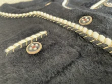 Button-Wool-Jacket Thin-Coat Black Korean Fashion Women Long-Sleeve Autumn Ladies White