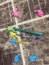 Pluma de papelería para niños, portalápices de Material de silicona de Color superior, suministros de corrección de aprendizaje de escritura, 20 Uds., venta al por mayor