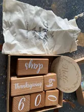 Uds/1Set bebé hito haya bloque cuadrado grabado nacimiento recién nacido mes de cumpleaños hitos de fotografía herramienta Accesorios