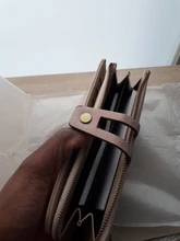 Unishow-cartera larga de mano para mujer, monedero grande, informal, sólido, con monedero, tarjetero para teléfono móvil