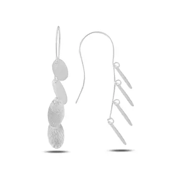 Angemiel 925 Silver Dangle Oval Broseli Earrings 
Angemiel 925 Silver Dangle Oval Broseli Earrings