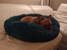 Cama de perro suave juguetes de peluche Donut sátiro ronda perro perrera Ultra lavables suaves perro gato cojín de cama de sofá cálido Venta caliente