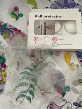 Tope de puerta de silicona redondo antigolpes, Protector creativo de manija de puerta, 4 Uds./6 uds./caja